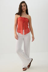 Floral Lace Tube Top