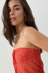 Floral Lace Tube Top