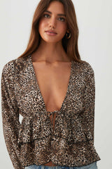 Chiffon Tie Front Top