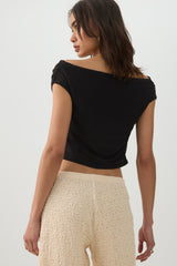 Mesh Off Shoulder Top