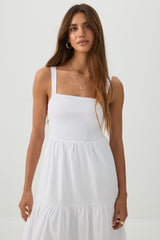 Eyelet Tiered Smocked Maxi Dress