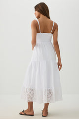 Eyelet Tiered Smocked Maxi Dress