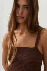 Eyelet Tiered Smocked Maxi Dress