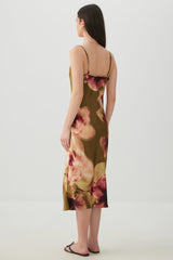 Midi Satin Slip Dress