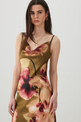 Midi Satin Slip Dress