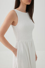 Smocked Halter Midi Dress