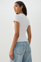 Rib Crew Neck T-Shirt