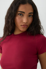 Rib Crew Neck T-Shirt