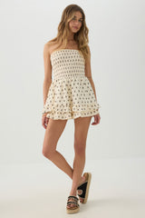 Smocked Strapless Romper