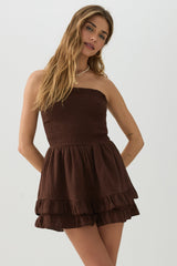 Smocked Strapless Romper