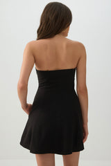 Mini Linen-Blend Tube Top Dress