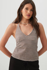 Striped Halter Tank Top