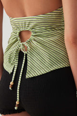 Striped Halter Tank Top