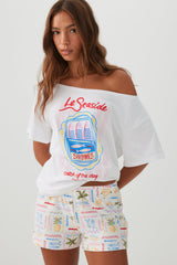 Printed Ultra Soft PJ Shorts