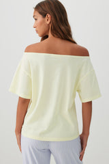 Oversized Off Shoulder PJ T-Shirt