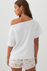 Oversized Off Shoulder PJ T-Shirt