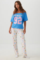 Oversized Off Shoulder PJ T-Shirt