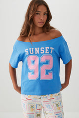 Oversized Off Shoulder PJ T-Shirt