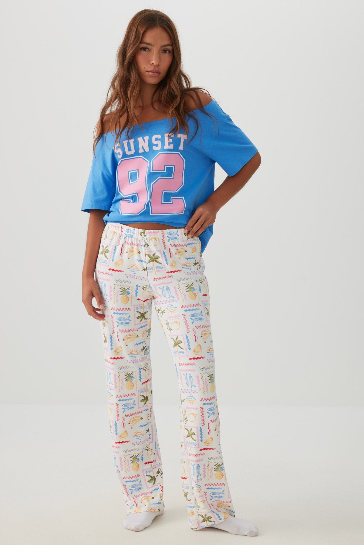 Printed Ultra Soft Straight Leg PJ Pants
