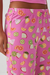 Printed Ultra Soft Straight Leg PJ Pants