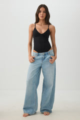 V-Neck Spaghetti Strap Bodysuit