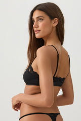 Lace Trim Triangle Bralette