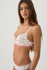 Floral Rib Bra