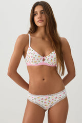 Floral Rib Bra