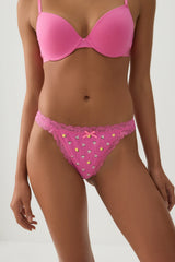 Lace Trim Seamless String Panty