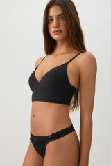 Lace Trim Seamless String Panty