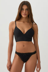 Lace Trim Seamless String Panty