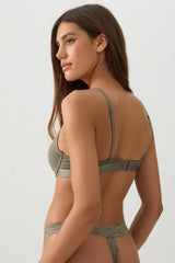 Lace Trim Seamless String Panty