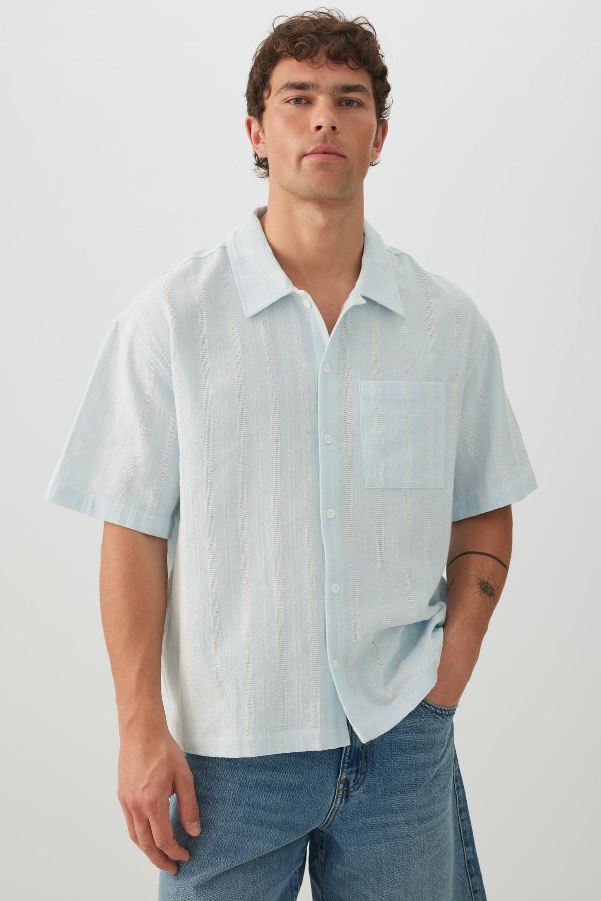 Textured Boxy Shirt