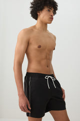 Contrast Piping Swim Trunks