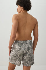 Camouflage Print Swim Trunks