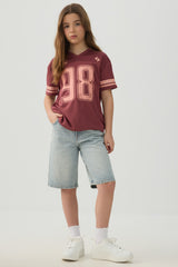 V-Neck Sports Jersey Top