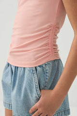 Ruched Side Printed T-Shirt