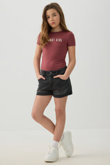 Ruched Side Printed T-Shirt
