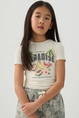 Ruched Side Printed T-Shirt