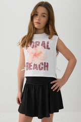 Printed Tank Top with Side Bows