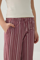 Printed Wide Leg Knit Crepe Pants