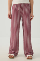 Printed Wide Leg Knit Crepe Pants