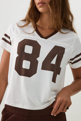 Mesh Jersey V Neck T-Shirt