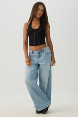 Lace Halter Tank Top