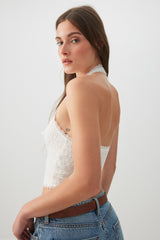 Lace Halter Tank Top