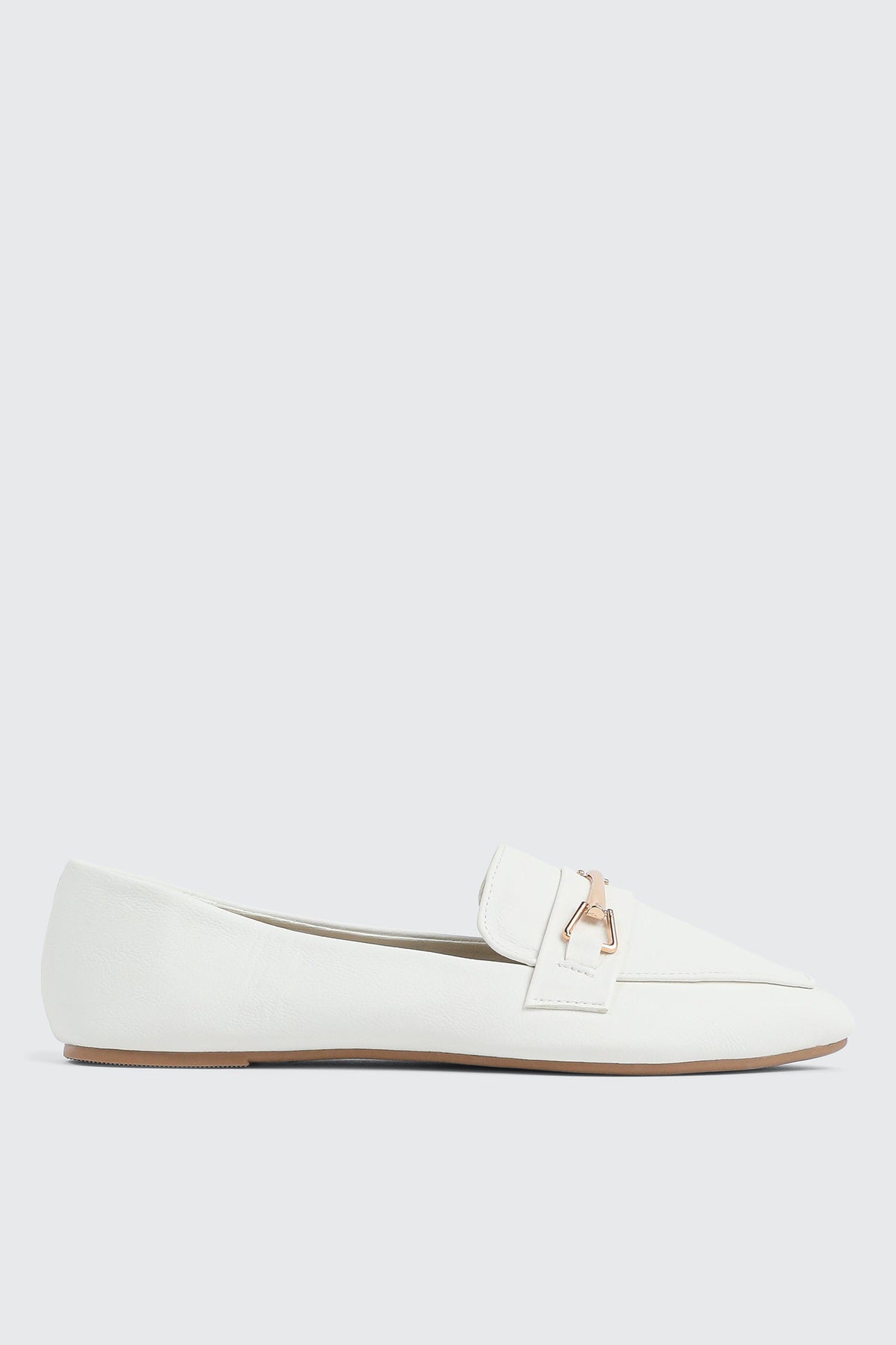Faux Leather Pointed Toe Loafers