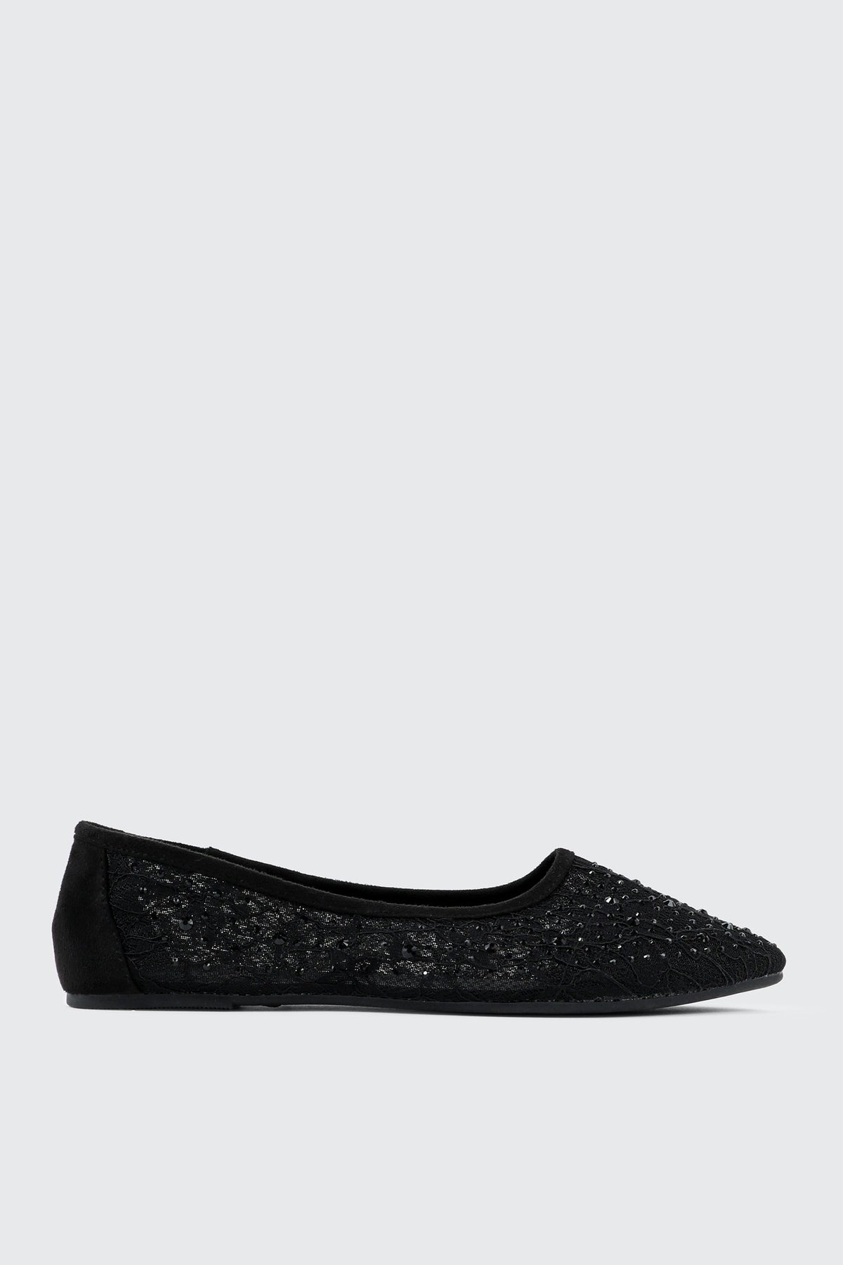 Embellished Lace Flats