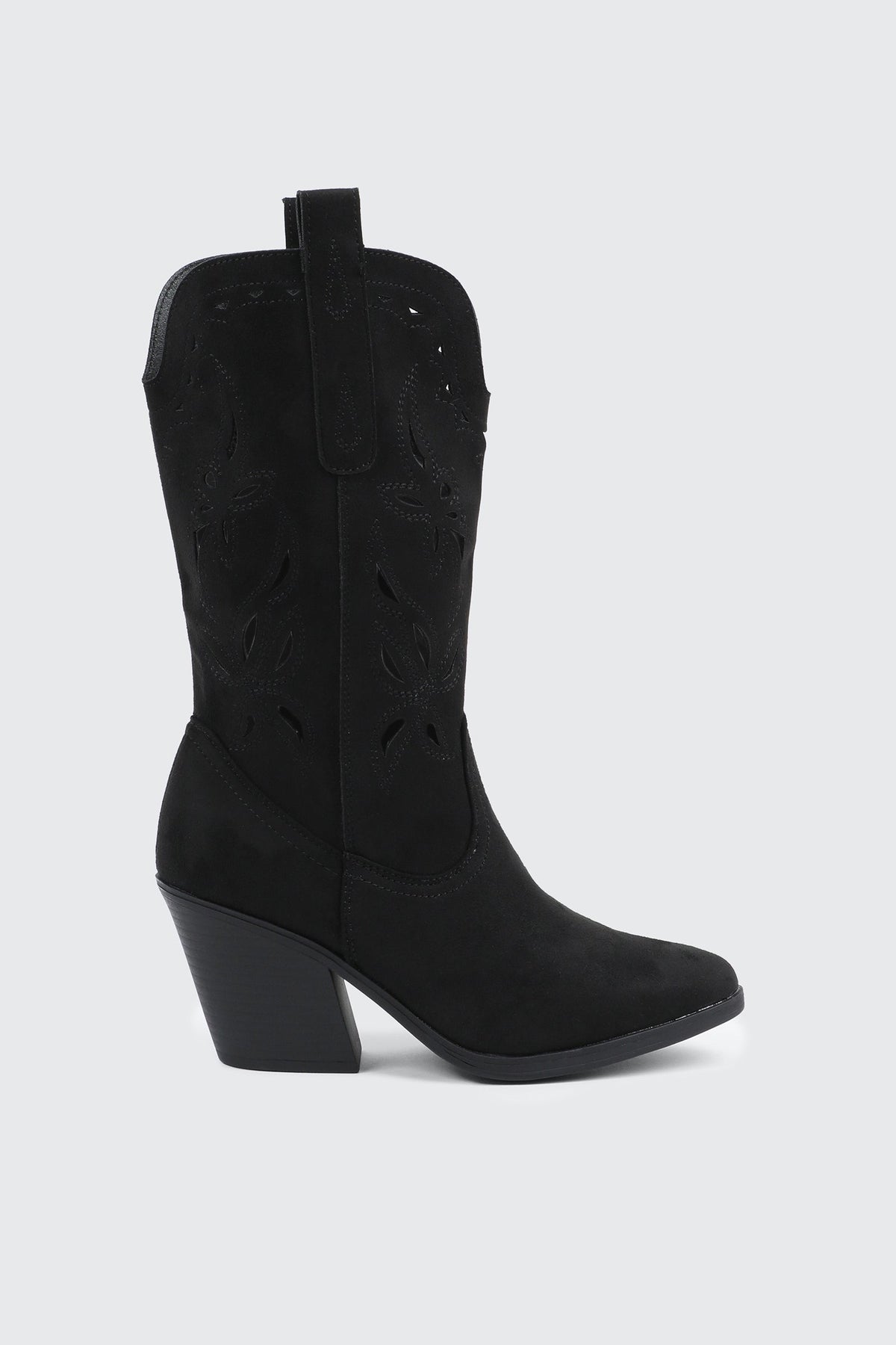Floral Cutout Cowboy Boots