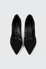 Faux Suede & Lace Pumps