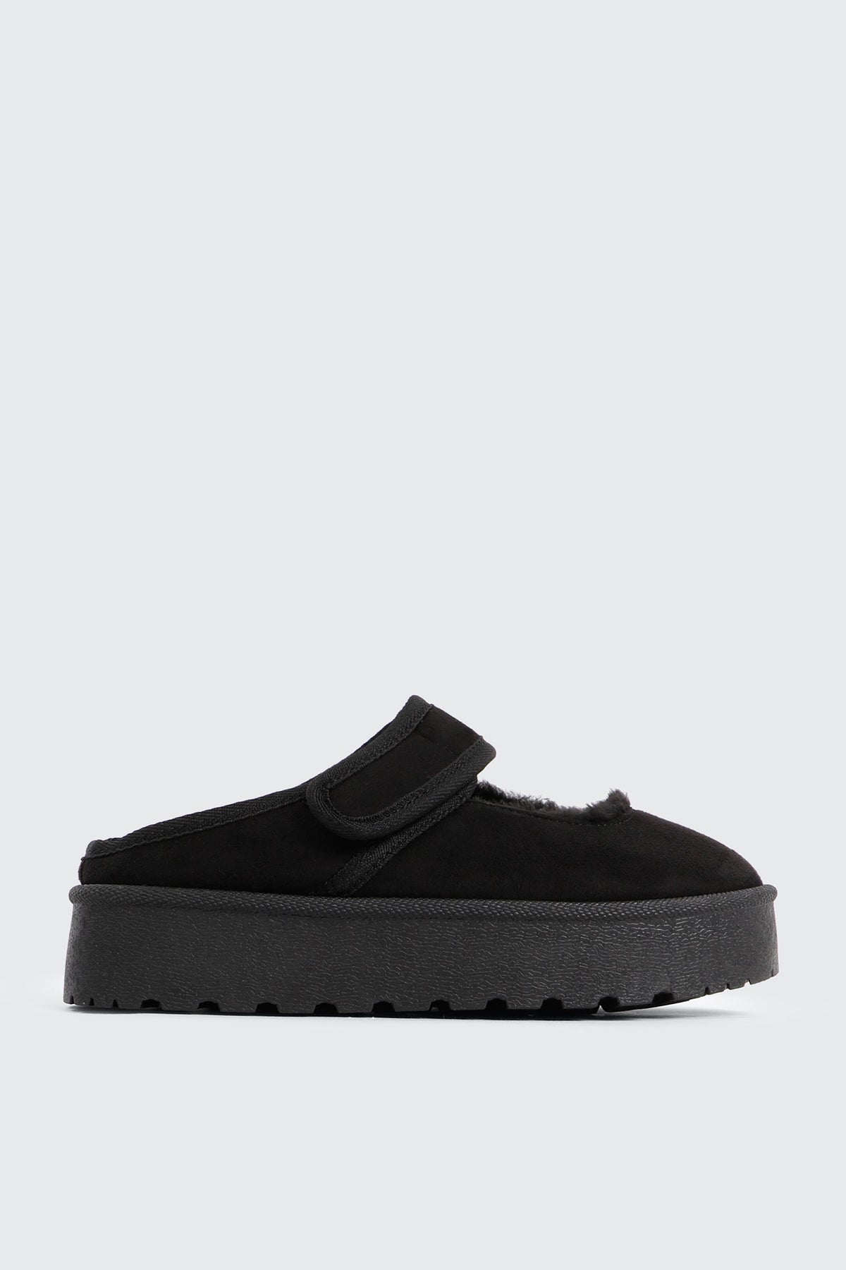 Faux Sheepskin Mary Janes